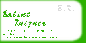 balint knizner business card